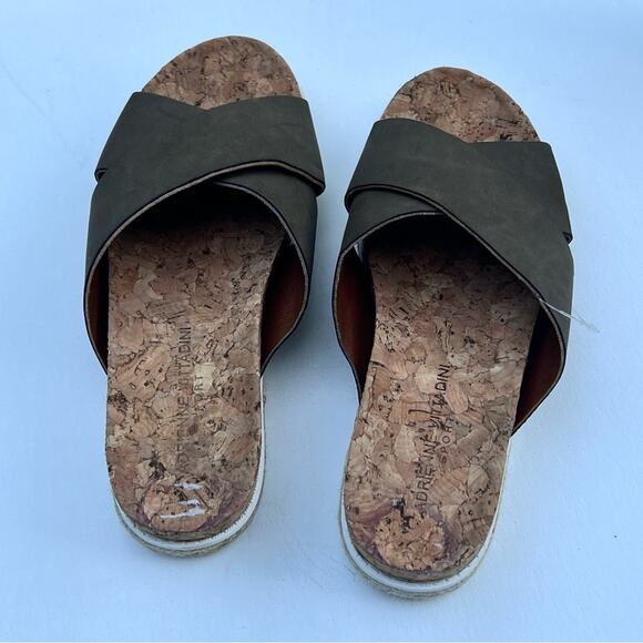 Adrienne Vittadini Women's Cork Cross Double Strap Pommery Sandals Sz 8.5 - Picture 4 of 9